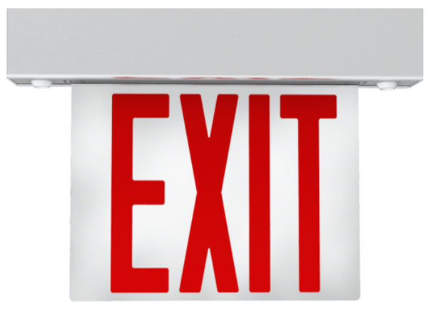 Exit Sign with Recessed Mount and Battery Backup, NYC Approved